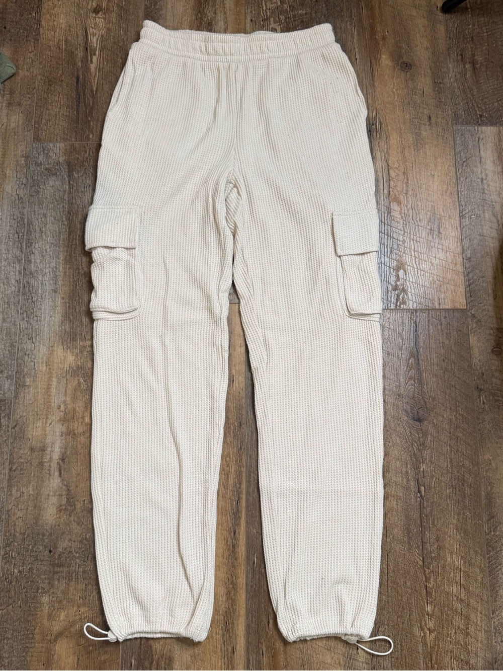 Waffle Knit Cargo Joggers, Size Small - Picture 2 of 3